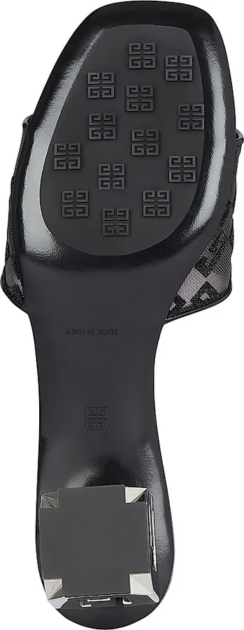 Women's G Cube Mules in Monogram 72 Mesh with Lurex - Black - Size 6 - Image 4