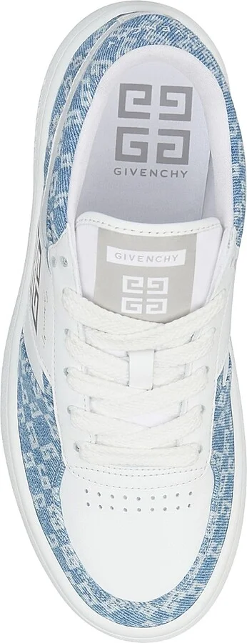Women's G Move Sneakers in Mixed Leathers and Denim Monogram - Denim Blue - Size 6 - Image 6