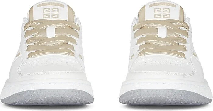 Women's G Move Sneakers in Mixed Leathers - White Beige - Size 6 - Image 2
