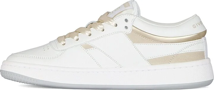 Women's G Move Sneakers in Mixed Leathers - White Beige - Size 6 - Image 3