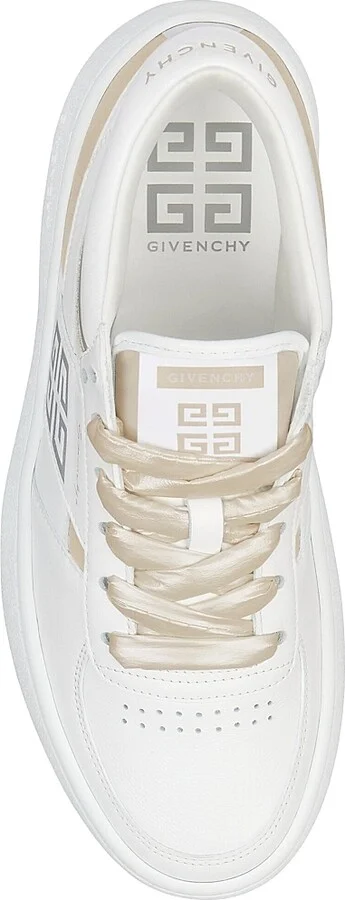 Women's G Move Sneakers in Mixed Leathers - White Beige - Size 6 - Image 4