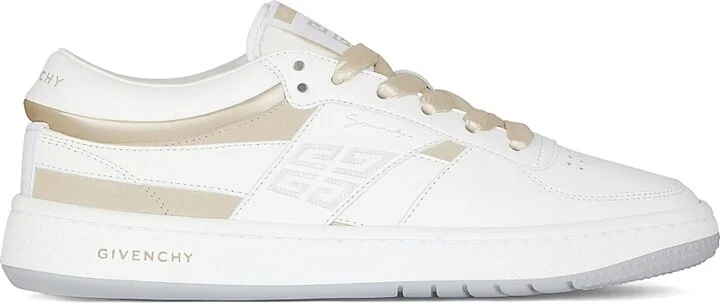 Women's G Move Sneakers in Mixed Leathers - White Beige - Size 6