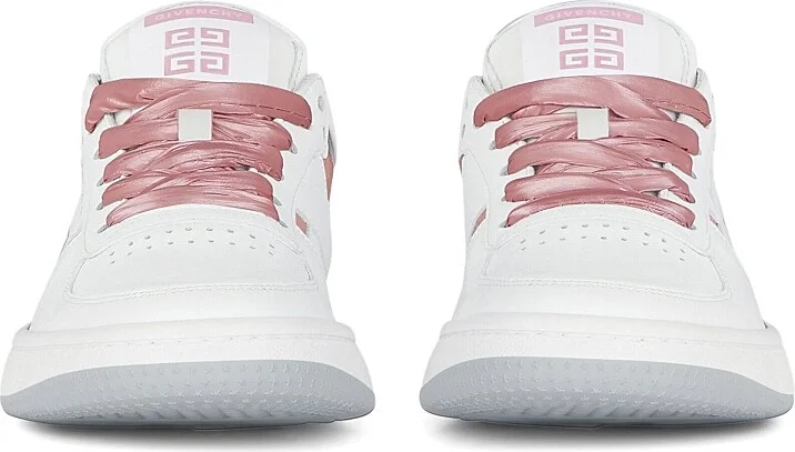 Women's G Move Sneakers in Mixed Leathers - White Pink - Size 6 - Image 2