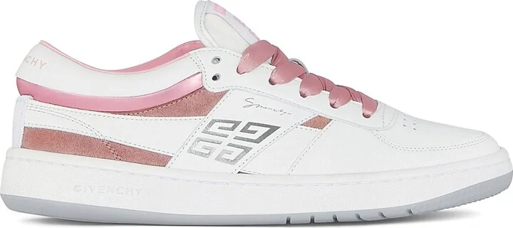 Women's G Move Sneakers in Mixed Leathers - White Pink - Size 6