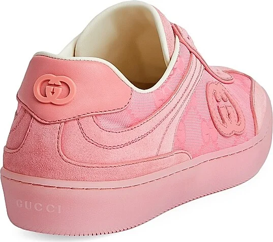 Women's G74 GG Canvas & Suede Low-Top Sneakers - Rose Pink - Size 7 - Image 3