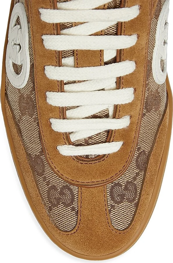 Women's G75 Canvas & Suede Low-Top Sneakers - Brown - Size 5 - Image 5