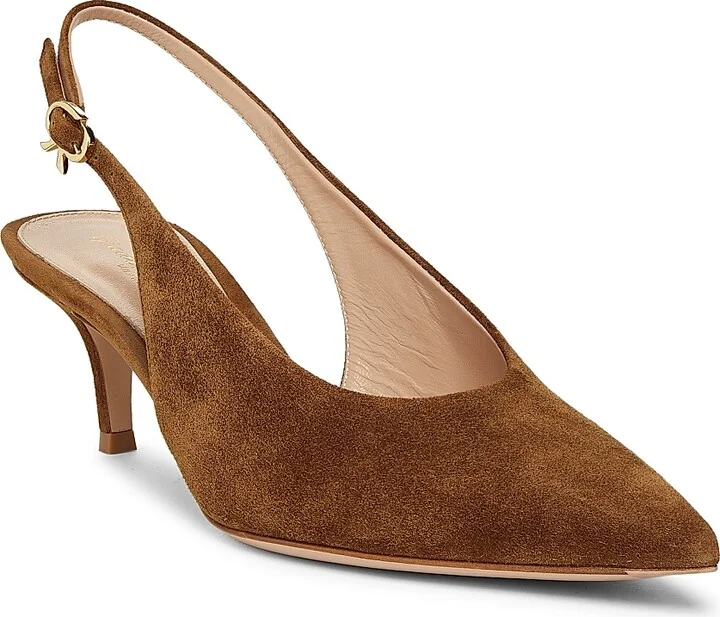 Women's G95538 Camoscio Robbie 55MM Suede Slingback Pumps - Texas - Size 6.5 - Image 2