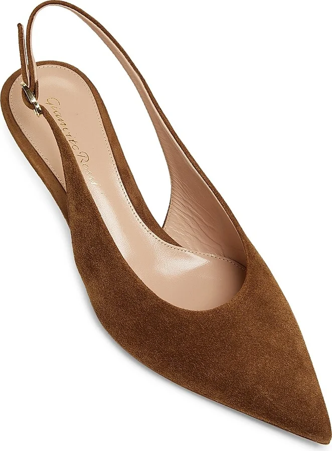 Women's G95538 Camoscio Robbie 55MM Suede Slingback Pumps - Texas - Size 6.5 - Image 4