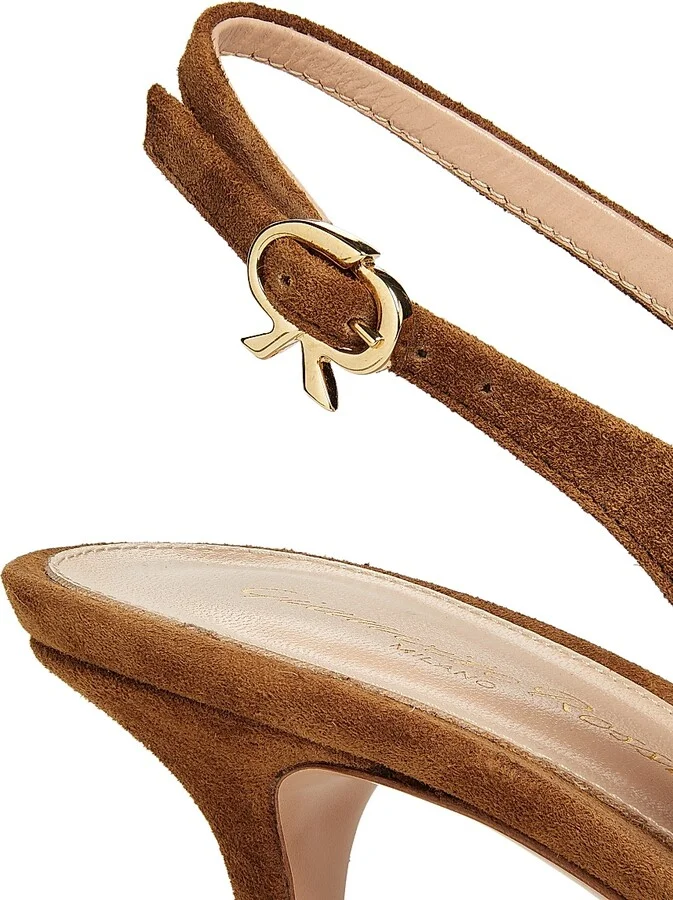 Women's G95538 Camoscio Robbie 55MM Suede Slingback Pumps - Texas - Size 6.5 - Image 5