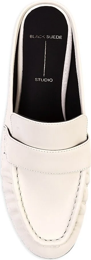 Women's Gabby Backless Leather Loafers - Coconut Leather - Size 5 - Image 3