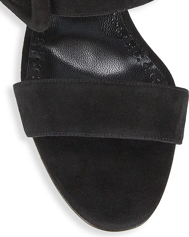 Women's Gable 70MM Suede Buckle Mules - Black Suede - Size 8.5 - Image 4