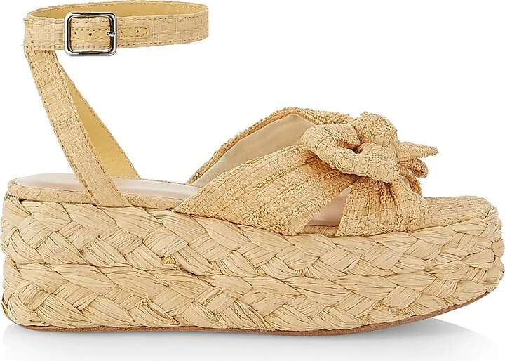 Women's Gaby Raffia Bow Espadrilles - Natural - Size 12