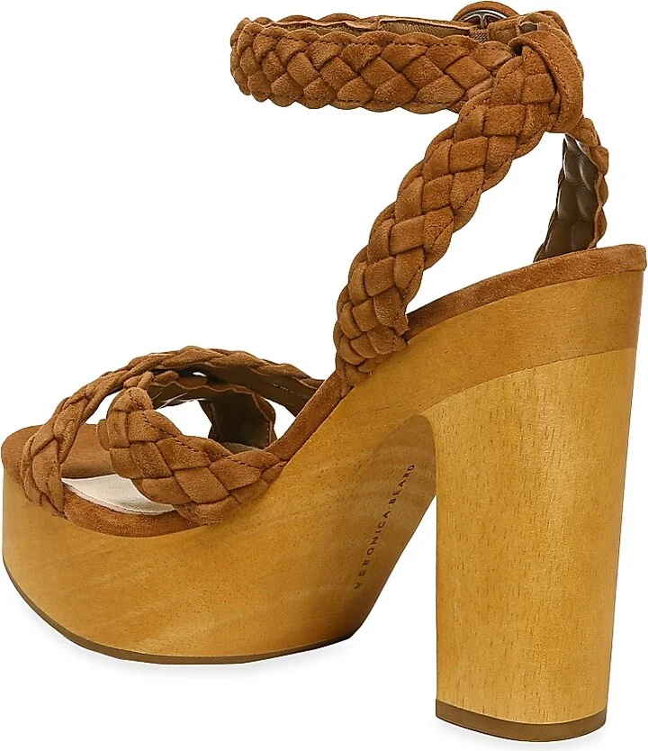 Women's Gael Suede Braided Ankle-Strap Platform Sandals - Hazelwood - Size 10 - Image 3