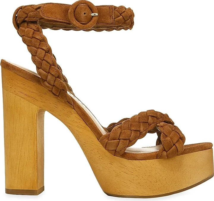 Women's Gael Suede Braided Ankle-Strap Platform Sandals - Hazelwood - Size 10