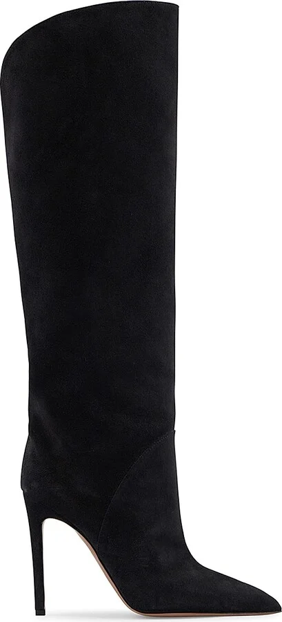 Women's Gaia 105MM Suede Boots - Black - Size 5