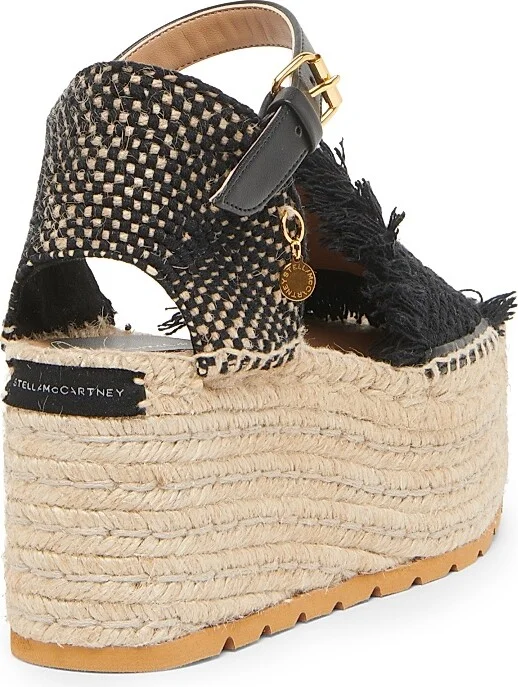 Women's Gaia 80MM Jacquard Espadrilles - Black - Size 8 - Image 3
