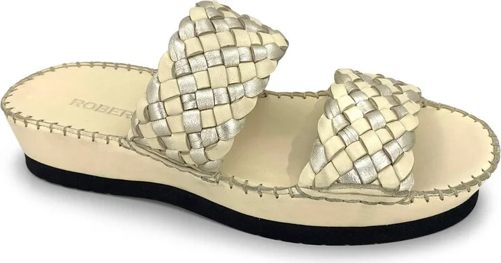 Women's Gala Slide Sandals In Bone/gold