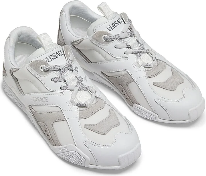 Women's Galaxia Leather & Nylon Low-Top Sneakers - White Concrete - Size 6 - Image 4