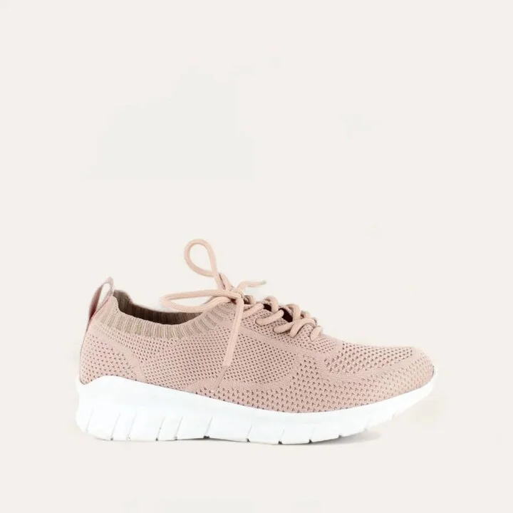 Women's Galaxy Sneakers - Medium In Light Pink Knit