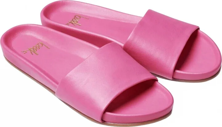 Women's Gallito Leather Slide Sandal In Hibiscus