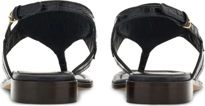 Women's Gancini-Buckle Leather Sandals - Image 5