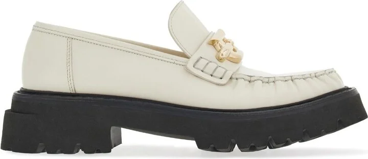 Women's Gancini-Plaque Leather Loafers