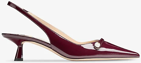 Womens Garnet Amita 45 Faux Pearl-Embellished Patent-Leather Heeled Courts Eur 38.5 / 5.5 Uk Women