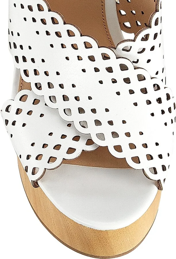 Women's Gaynor Platform Leather Sandals - Coconut - Size 10 - Image 4