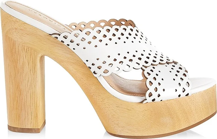 Women's Gaynor Platform Leather Sandals - Coconut - Size 10
