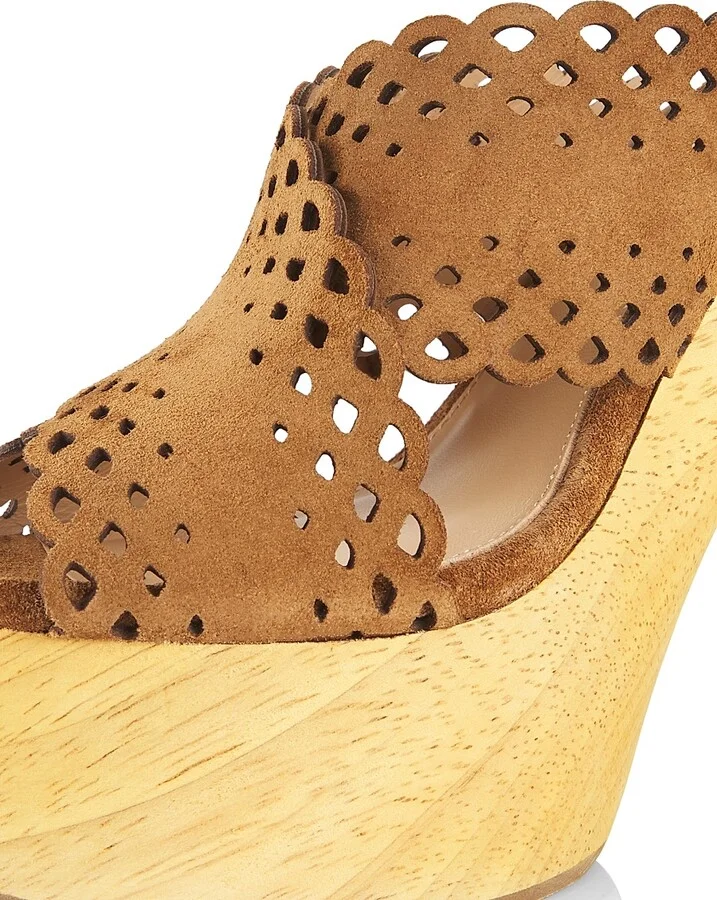 Women's Gaynor Suede Platform Mules - Hazelwood - Size 10 - Image 6