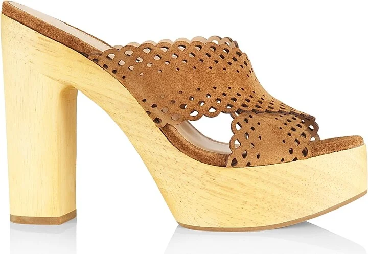 Women's Gaynor Suede Platform Mules - Hazelwood - Size 10