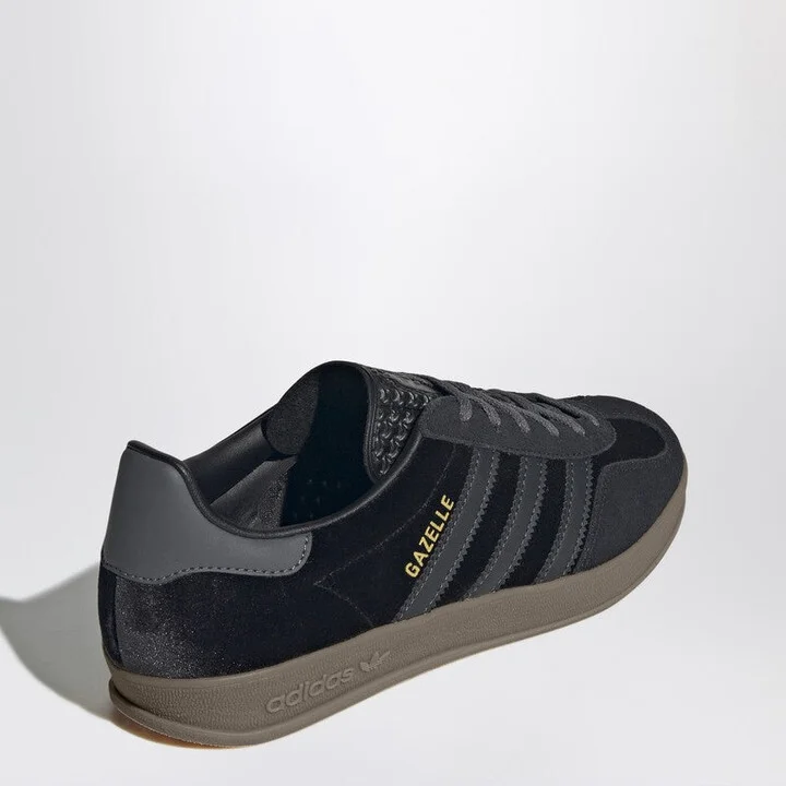 Women's Gazelle Indoor Black Velvet Sneaker - Image 2