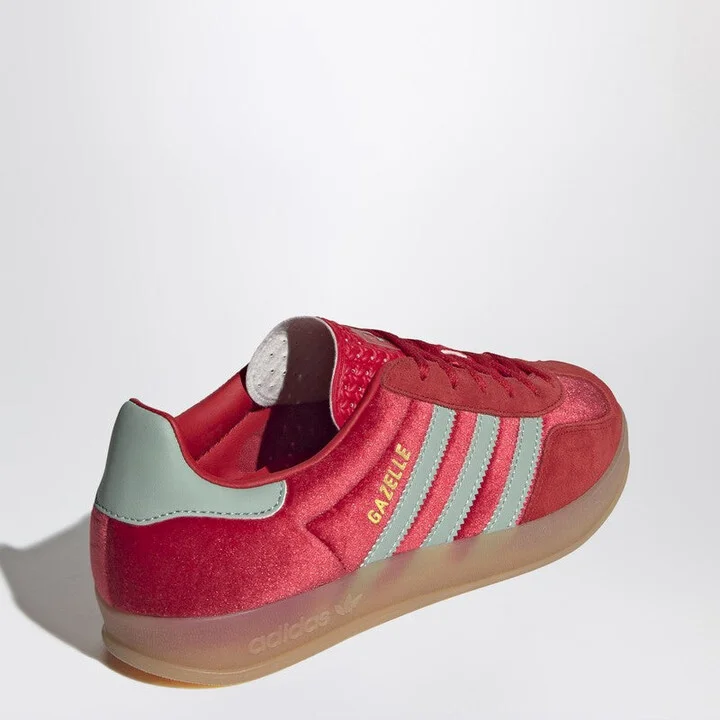 Women's Gazelle Indoor Red Sneakers - Image 2