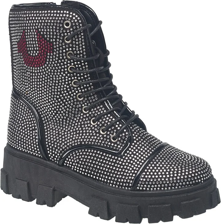 Women's Gee Rhinestone Combat Boot