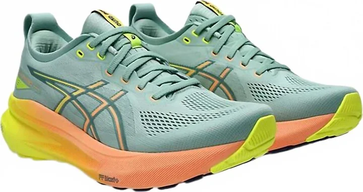 Women's Gel-Kayano 31 Shoes In Paris Light Celadon/safety Yellow