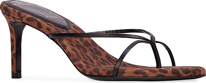 Women's Gem 65MM Leopard Sandals - Leopard Nubuck - Size 5 - Image 2