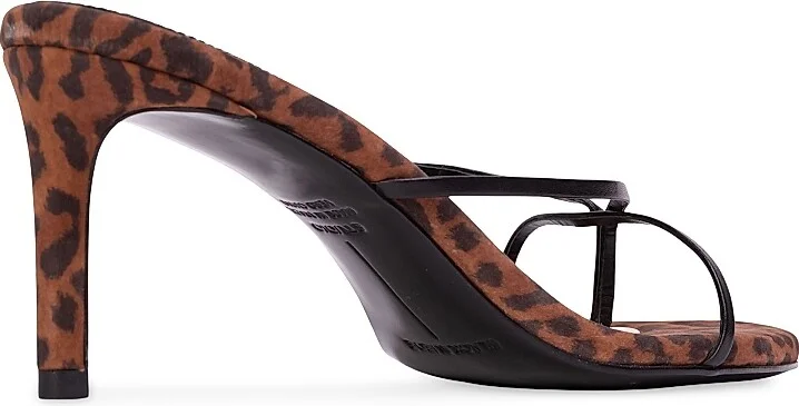 Women's Gem 65MM Leopard Sandals - Leopard Nubuck - Size 5 - Image 3