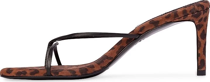 Women's Gem 65MM Leopard Sandals - Leopard Nubuck - Size 5 - Image 4