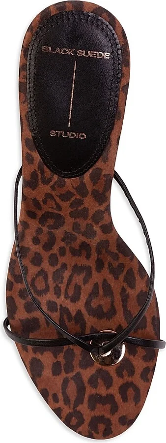 Women's Gem 65MM Leopard Sandals - Leopard Nubuck - Size 5 - Image 5