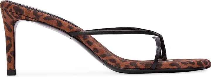 Women's Gem 65MM Leopard Sandals - Leopard Nubuck - Size 5