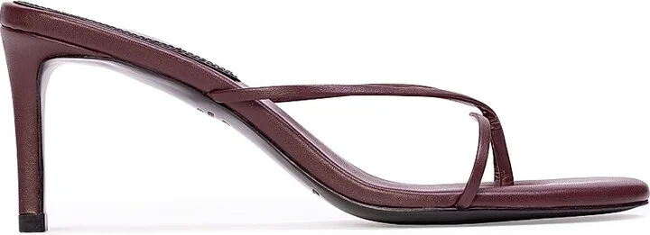 Women's Gem 65MM Slip-On Sandals - Black Leather - Size 6 - Image 11