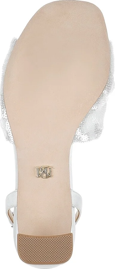 Women's Gema 70MM Sequined Sandals - White Sequins - Size 5 - Image 6