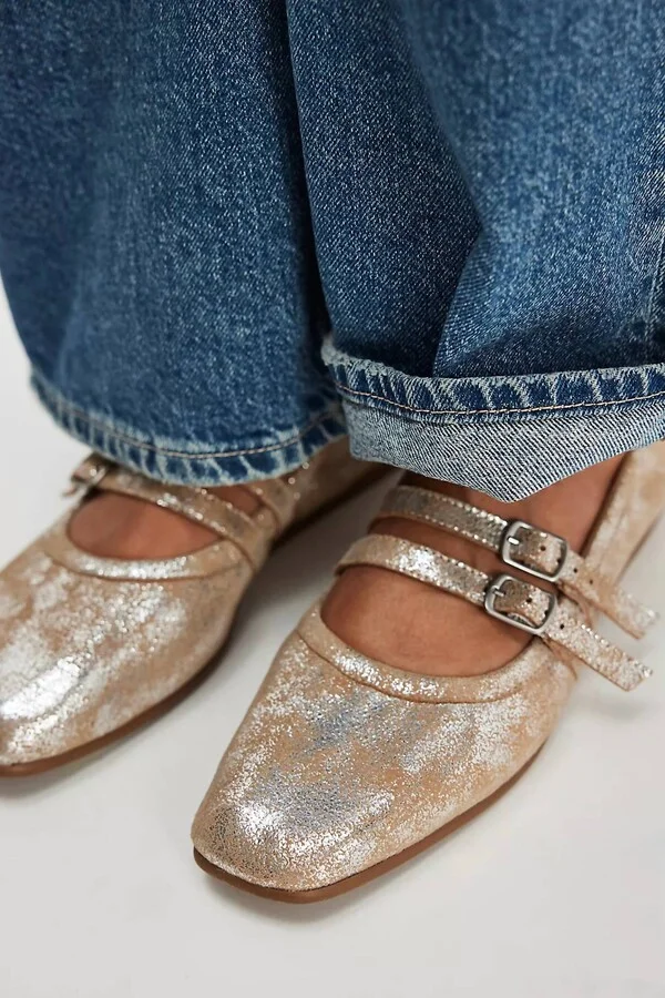 Women's Gemini Ballet Flat Shoes In Champagne