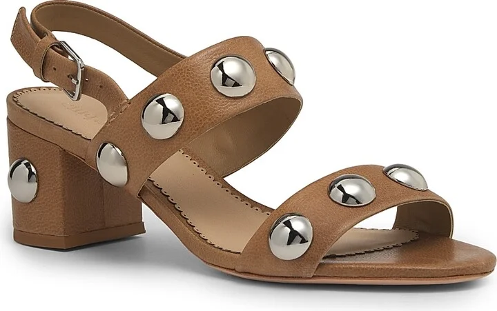 Women's Gemma 45MM Studded Leather Block Heel Sandals - Brown Sugar - Size 6.5 - Image 2