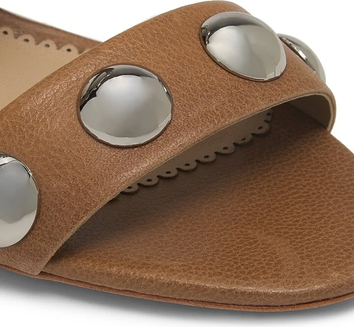 Women's Gemma 45MM Studded Leather Block Heel Sandals - Brown Sugar - Size 6.5 - Image 5