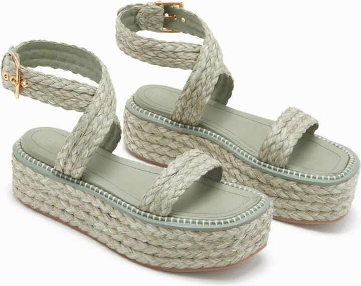 Women's Gemma Flatform Strappy Sandal In Malachite Green