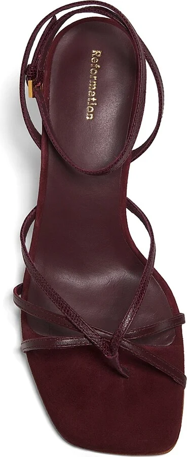 Women's Gen Suede Sandals - Wine - Size 5.5 - Image 3