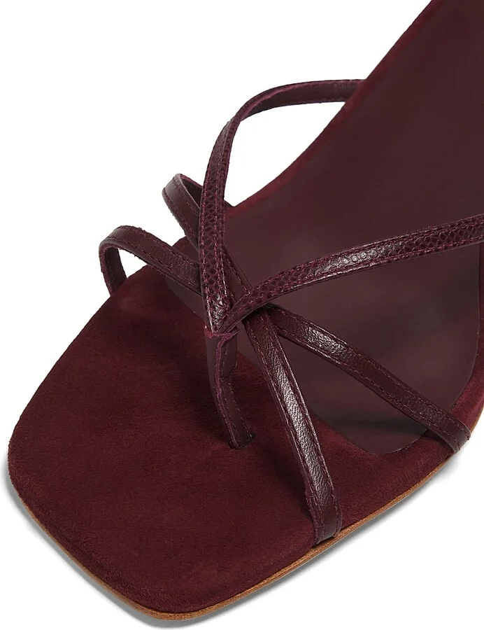 Women's Gen Suede Sandals - Wine - Size 5.5 - Image 4
