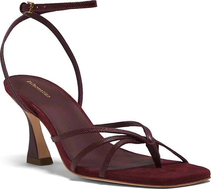 Women's Gen Suede Sandals - Wine - Size 5.5