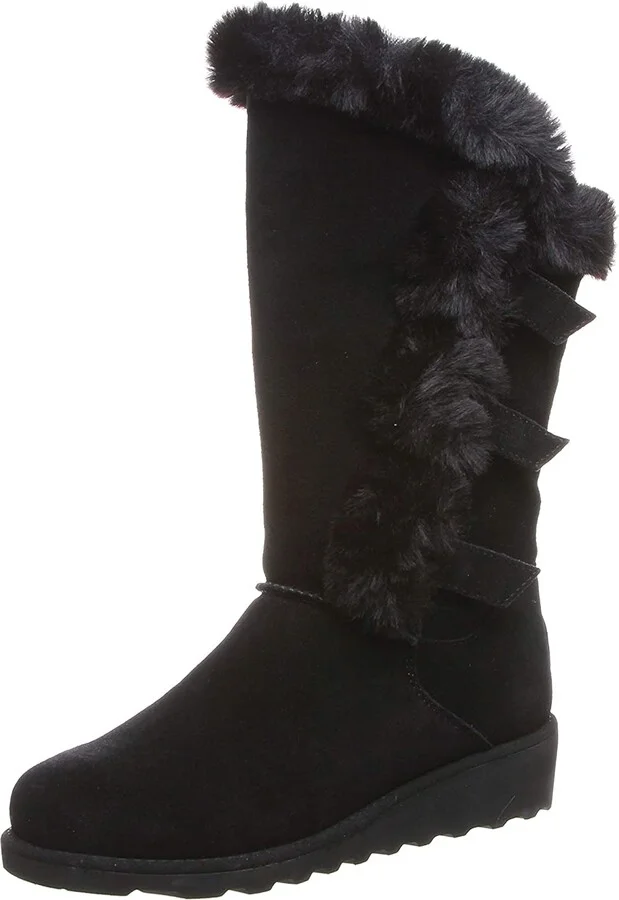 Womens Genevieve Suede 12 Inch Slip On Boots